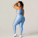 Legging + Top Bicolor Compressão Azul Candy e Amarelo Candy - G/GG