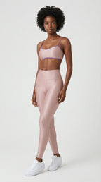 Conjunto Canelado de compressão Nude Rose