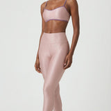 Conjunto Canelado de compressão Nude Rose