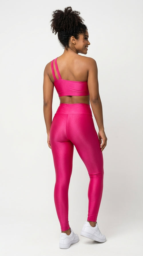 Conjunto Canelado de Compressão Rosa Pink