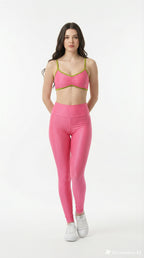 Conjunto Canelado de Compressão ALICE Rosa Pink