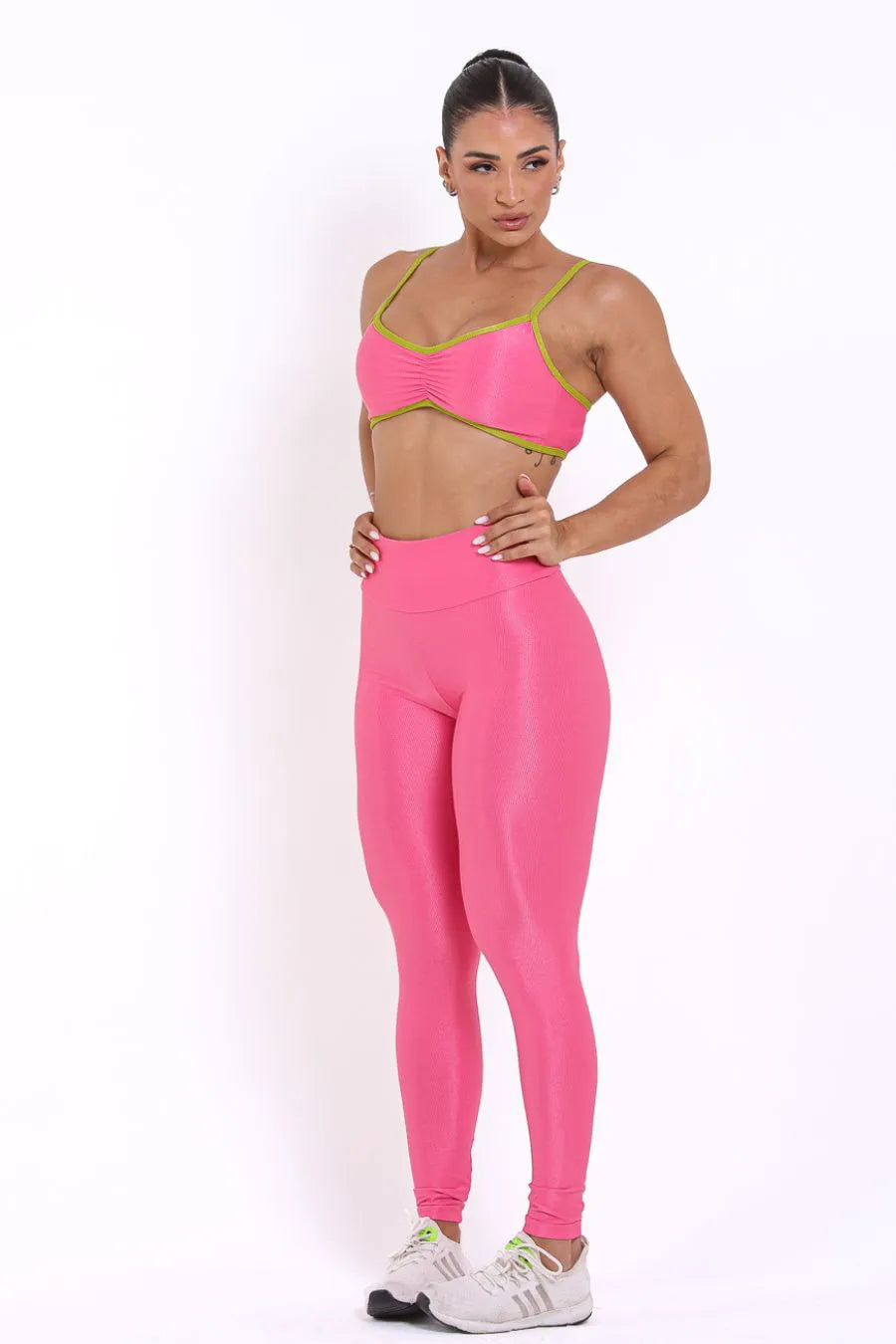 Conjunto Canelado de Compressão ALICE Rosa Pink