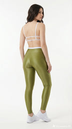 Conjunto Canelado de compressão Verde