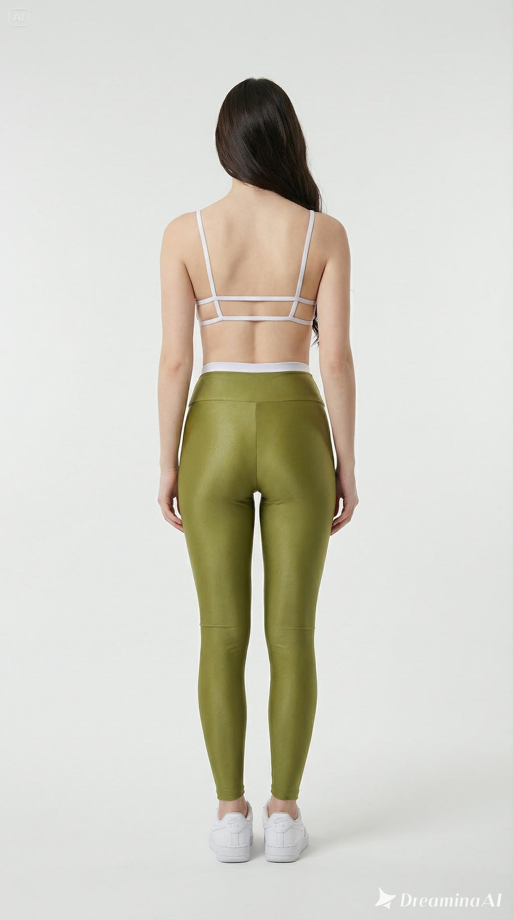 Conjunto Canelado de compressão Verde