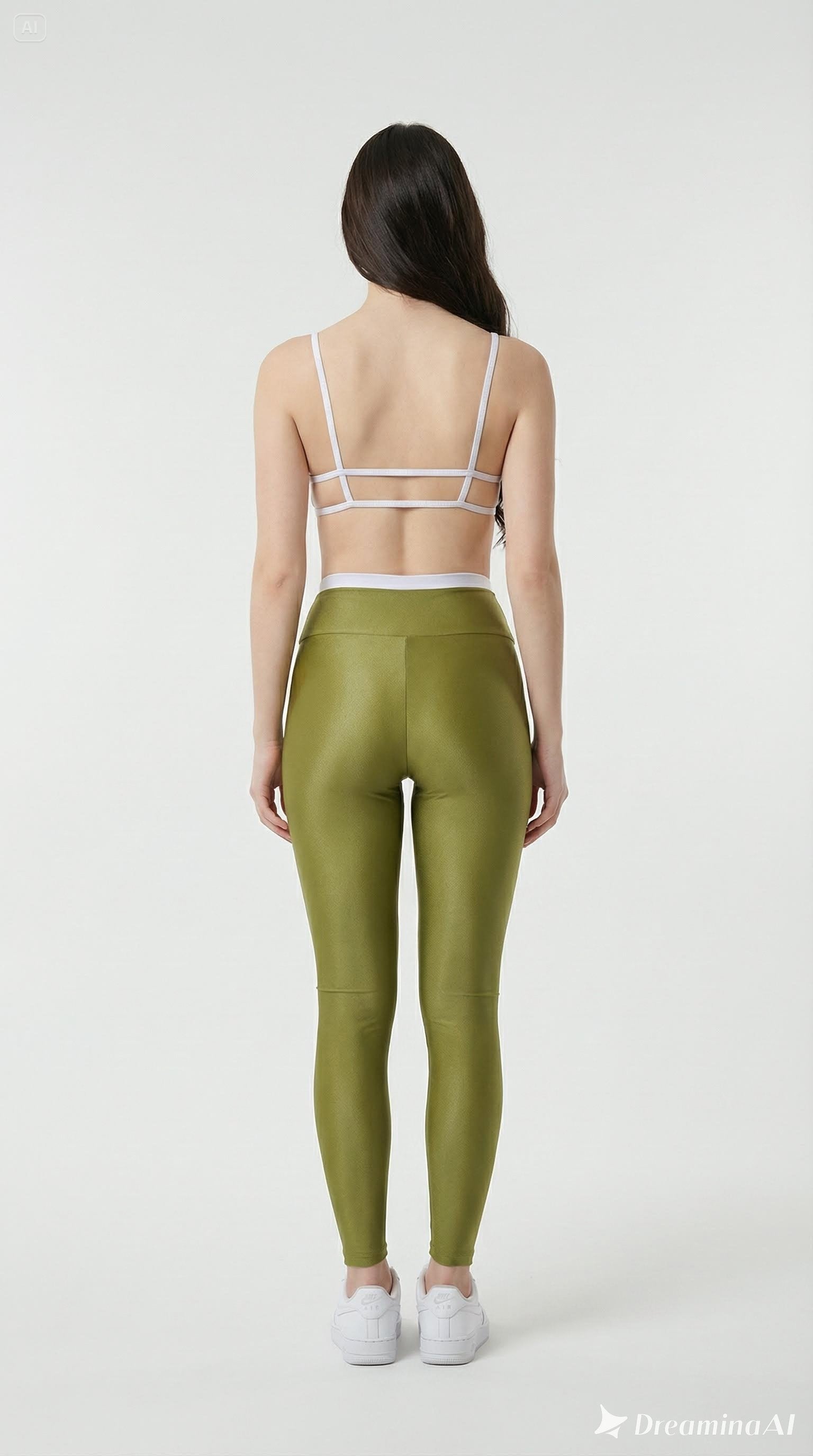 Conjunto Canelado de compressão Verde