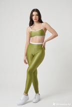 Conjunto Canelado de compressão Verde