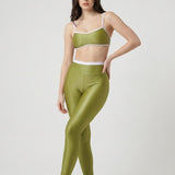 Conjunto Canelado de compressão Verde