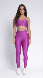 Conjunto Legging + Top Canelado de Compressão Romance
