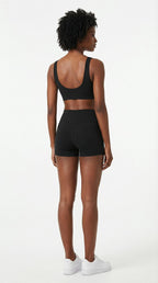 Conjunto Poliamida Short + Top Preto