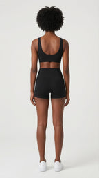 Conjunto Poliamida Short + Top Preto