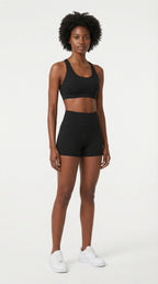 Conjunto Poliamida Short + Top Preto