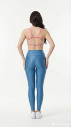 Conjunto Canelado de Compressão Azul