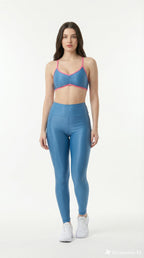 Conjunto Canelado de Compressão Azul